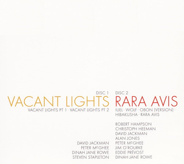 Organum  'Vacant Lights / Rara Avis'  2CD